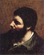Gustave Courbet Self-Portrait with Striped Collar Sweden oil painting artist